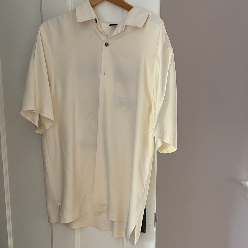 Nautica Men's Cream Casual Button Down Shirt